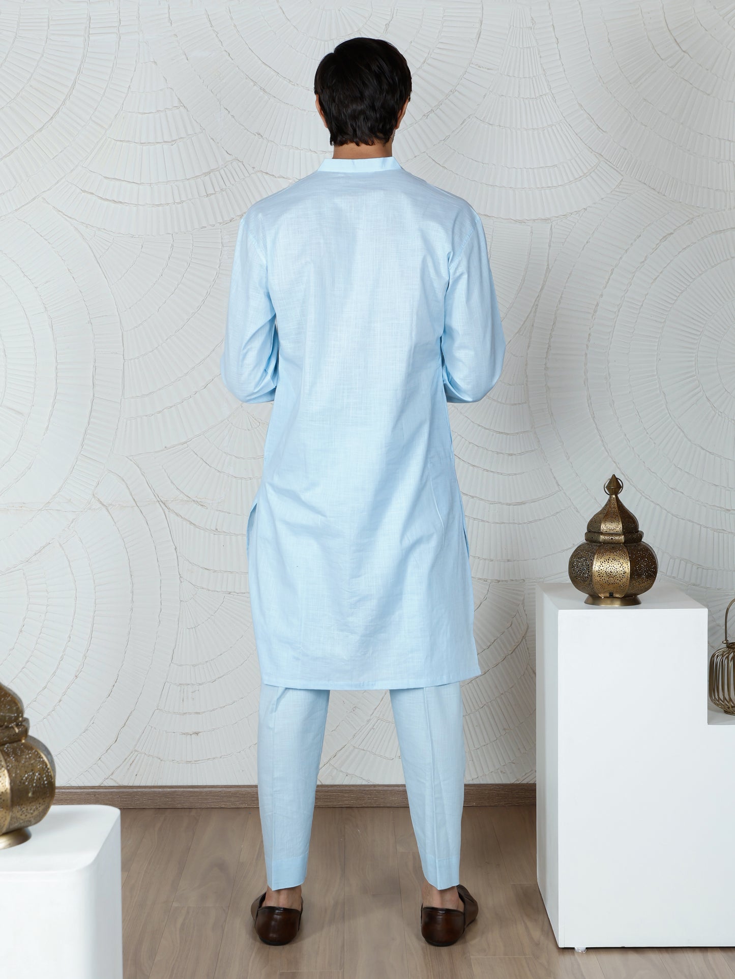 Pichwai Kurta and Pant Set-Sky Bloom