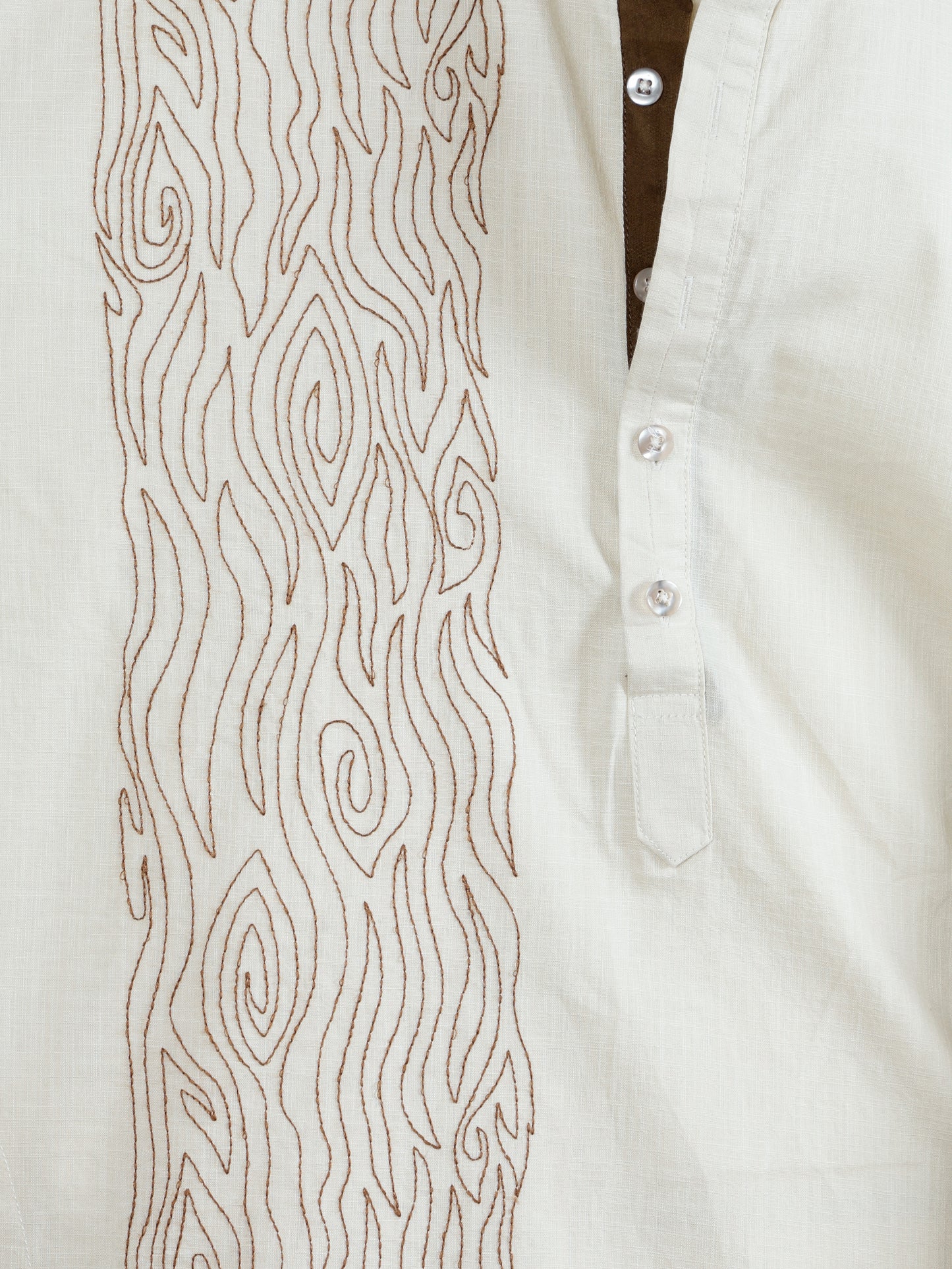 Waves Only Kurta-Ivory