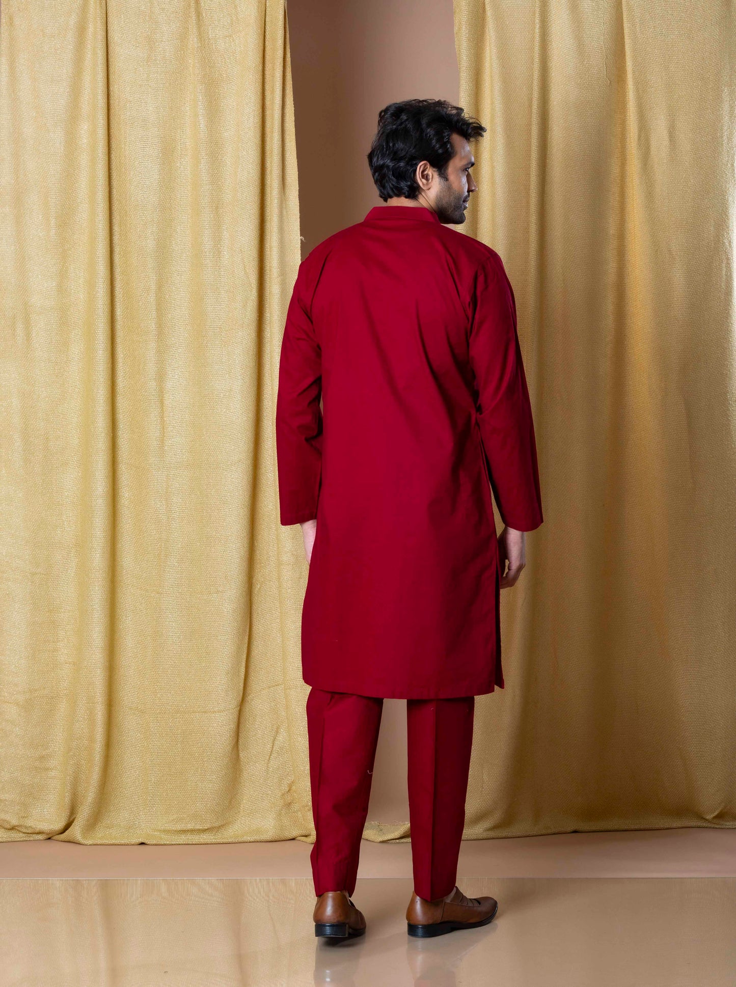 Burgundy Timeless Abstract Kurta and pant set