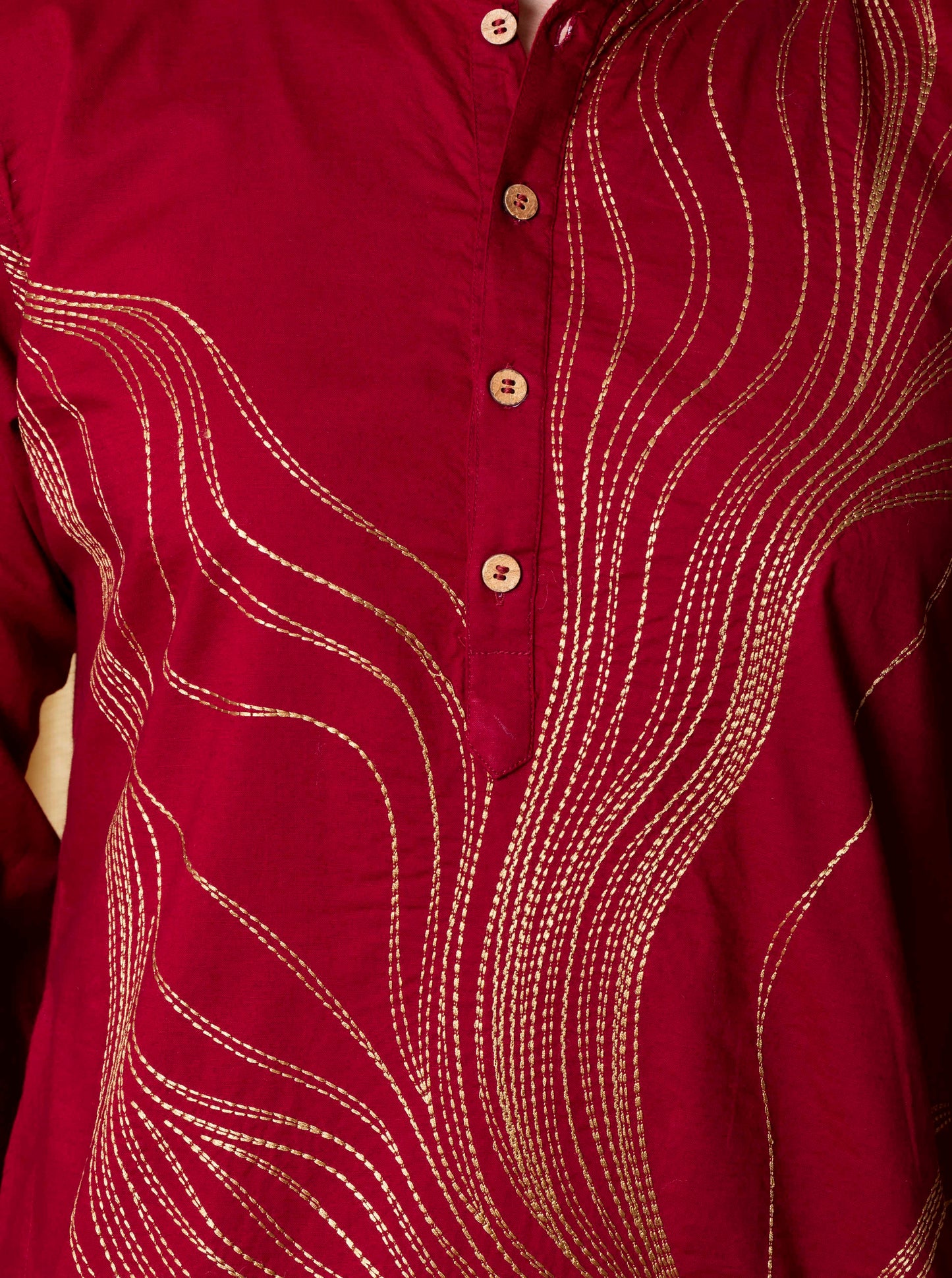 Burgundy Timeless Abstract Kurta and pant set