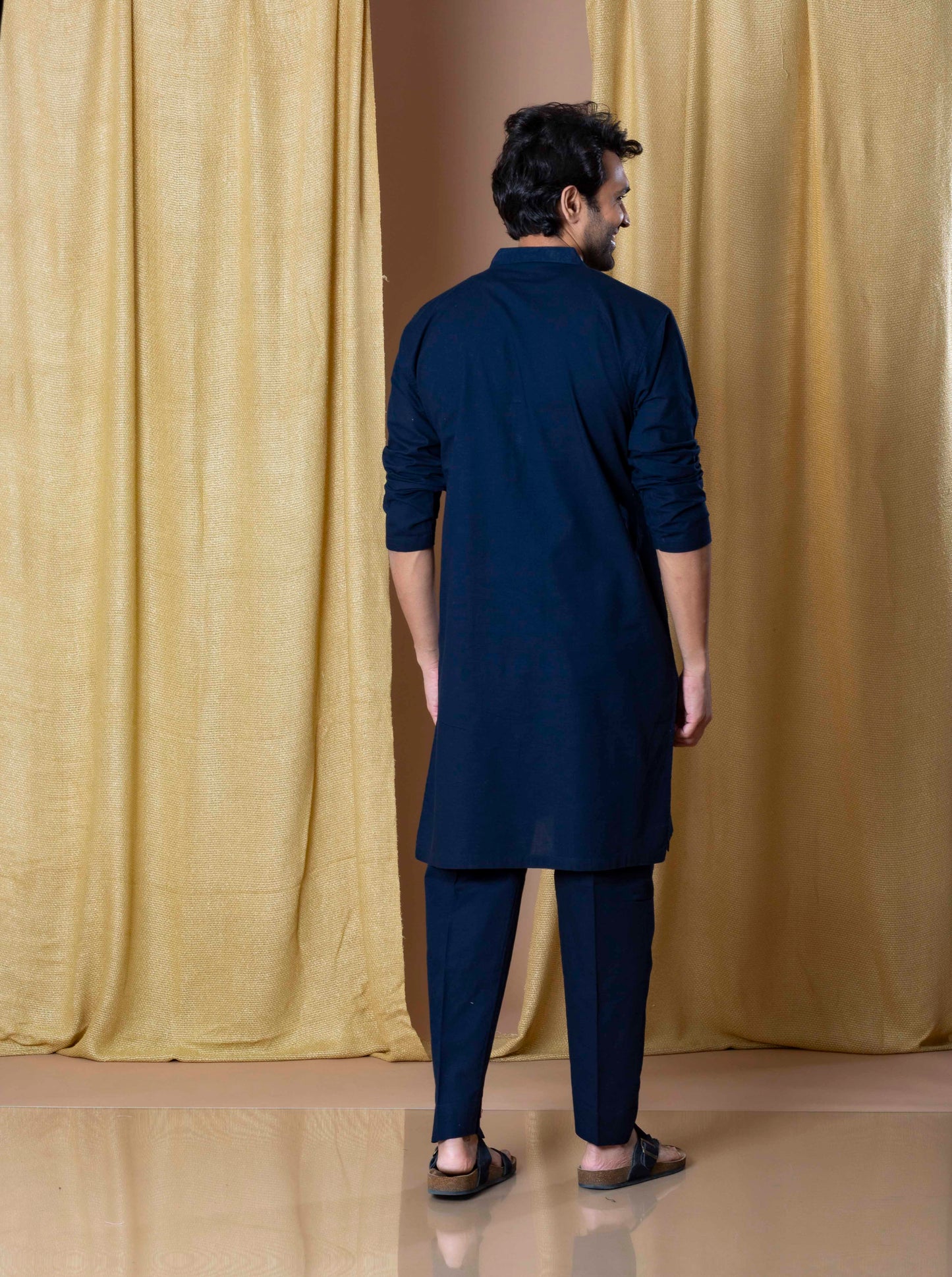 Navy Blue Timeless Abstract Kurt and Pant set