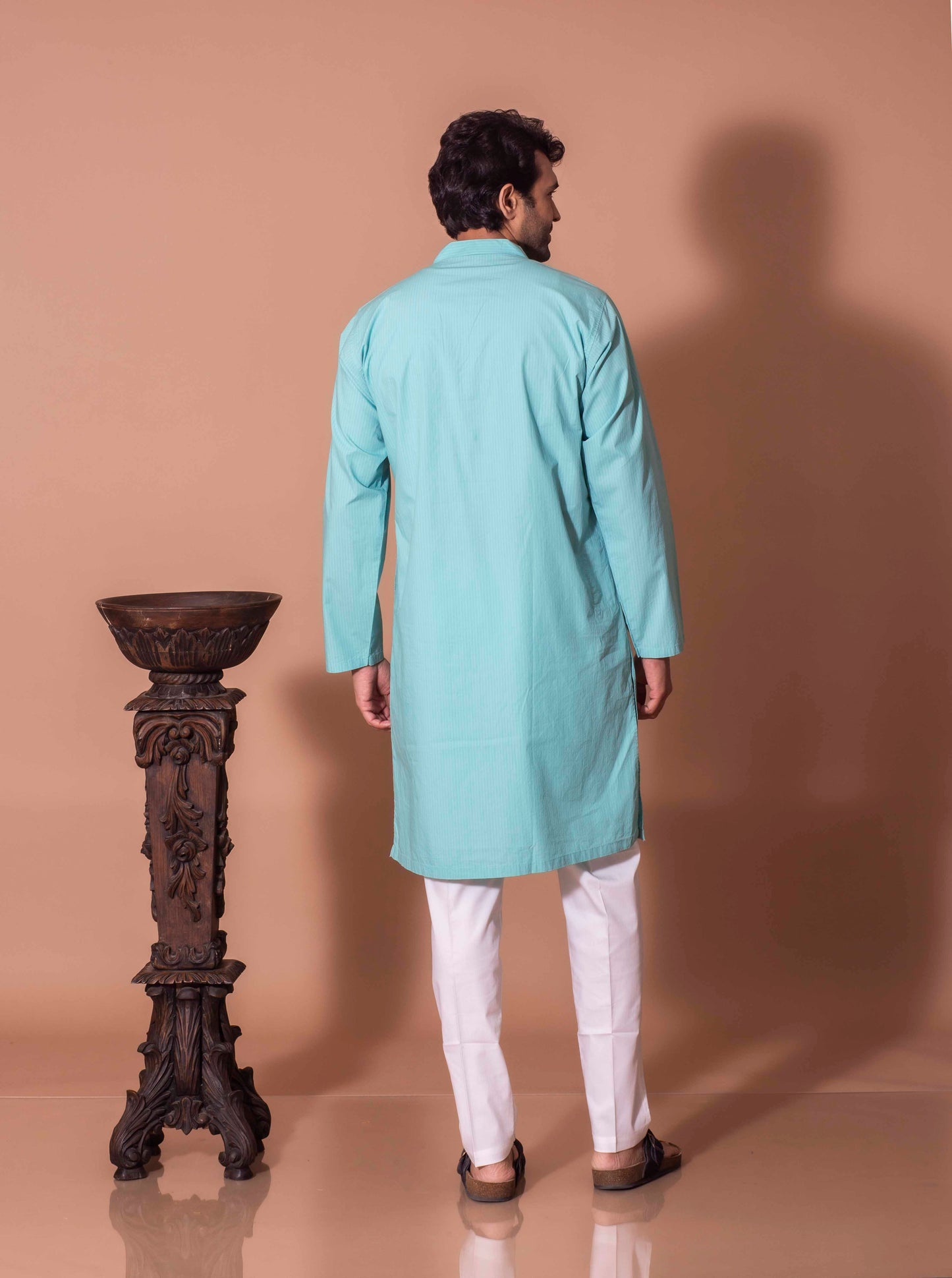 Light Blue One Sided Serenity(Only Kurta)
