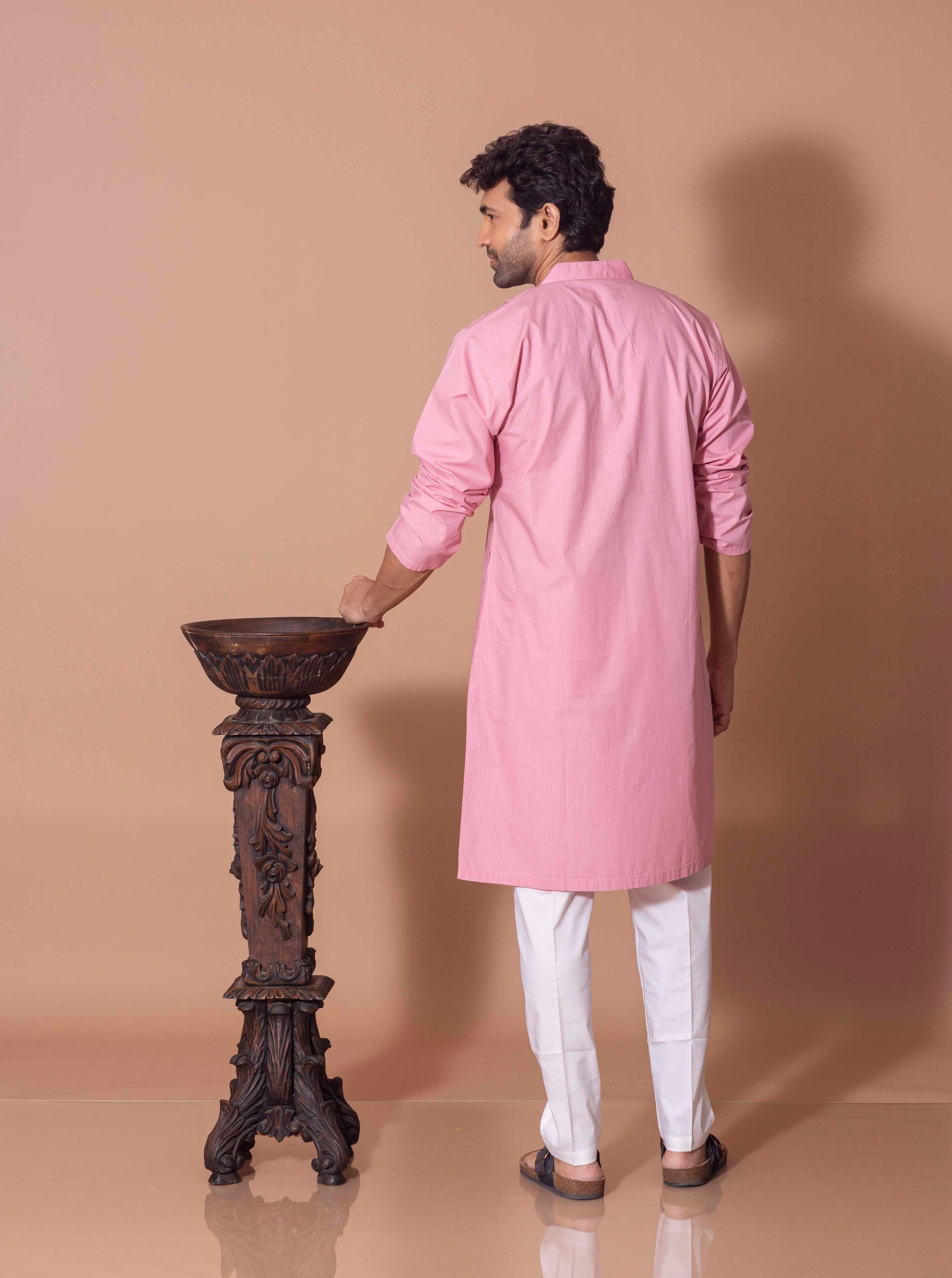Pink One Sided Serenity(Only Kurta)