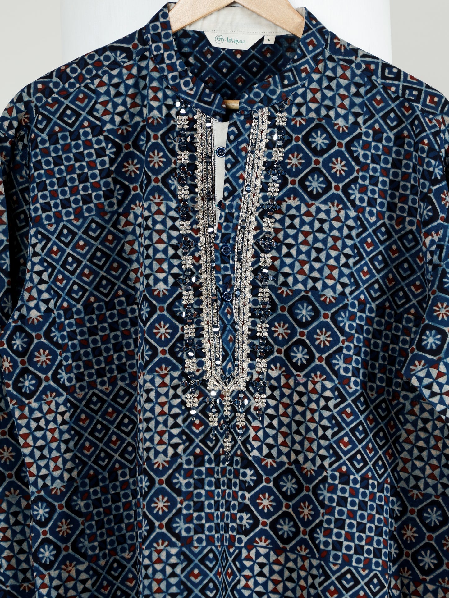 Ajrakh Printed Kurta and Pant Set