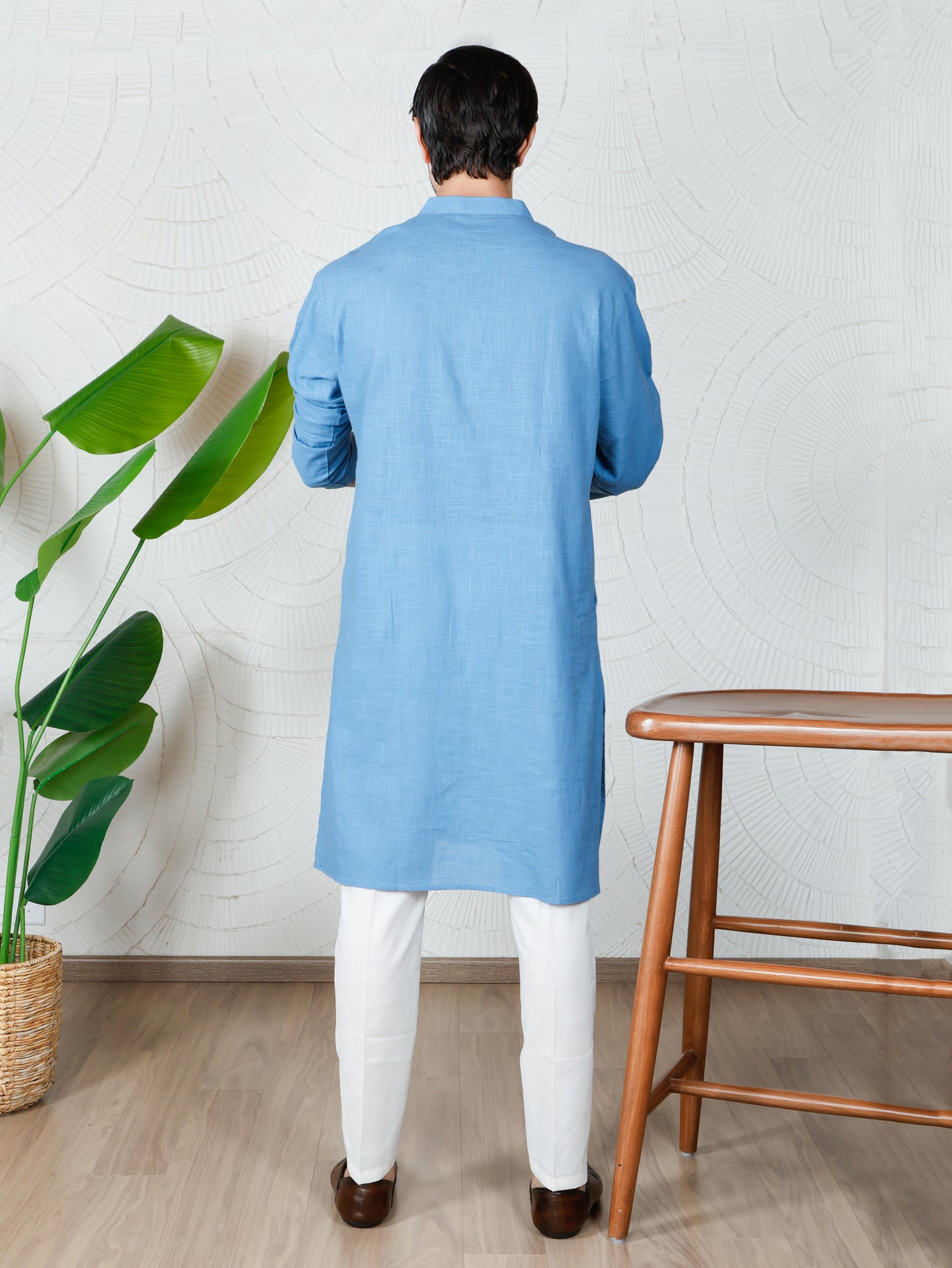 Chikankari Only Kurta-Blue