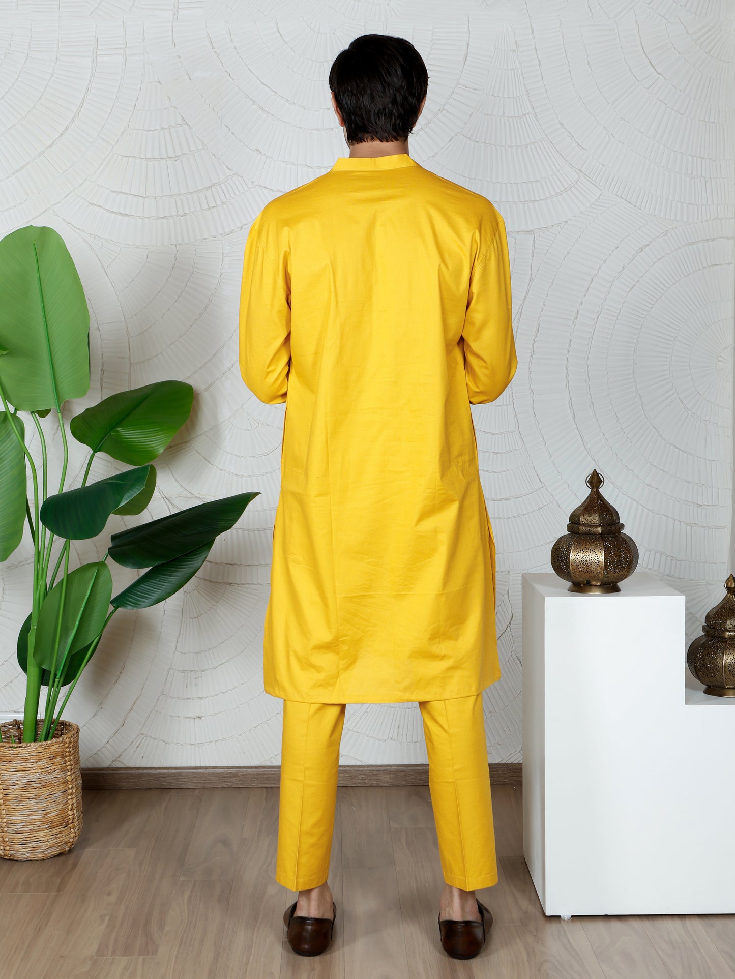 Pichwai Kurta and Pant Set-Sunshine