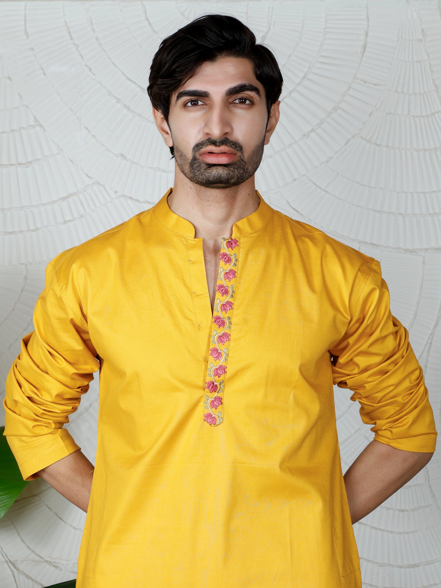 Pichwai Kurta and Pant Set-Sunshine