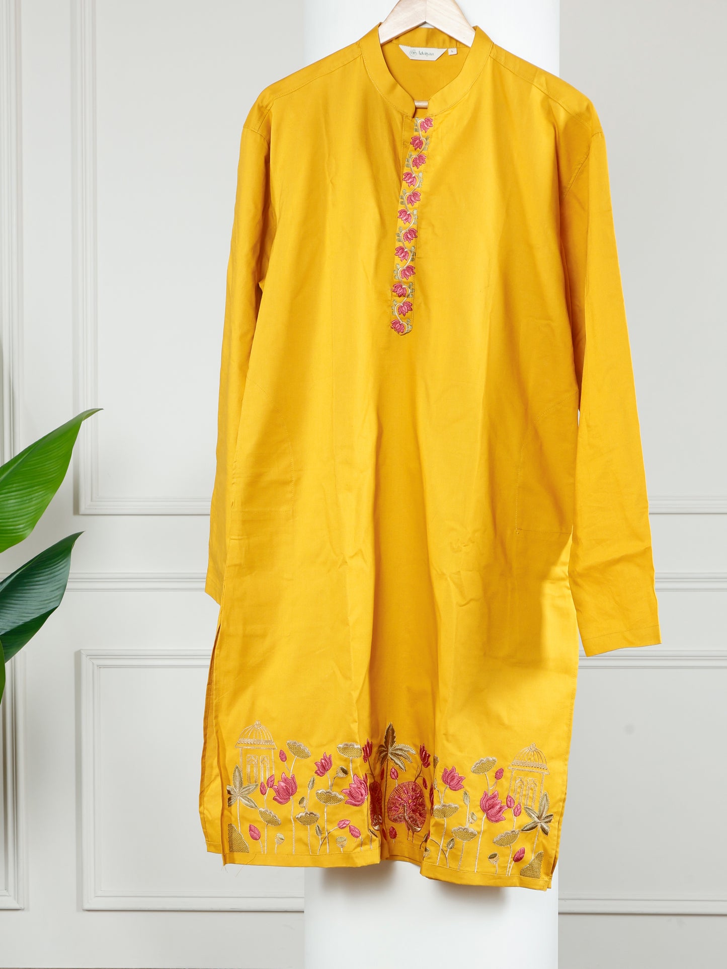 Pichwai Kurta and Pant Set-Sunshine