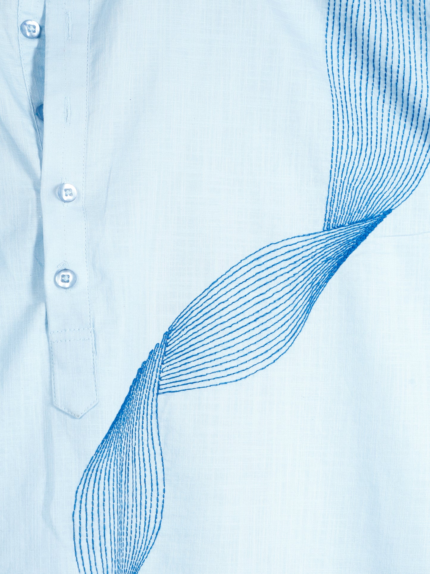 Illusion Kurta and Pant Set-Sky Blue