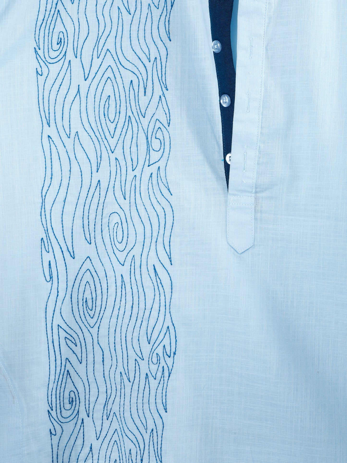 Waves Kurta and pant Set-Light Blue