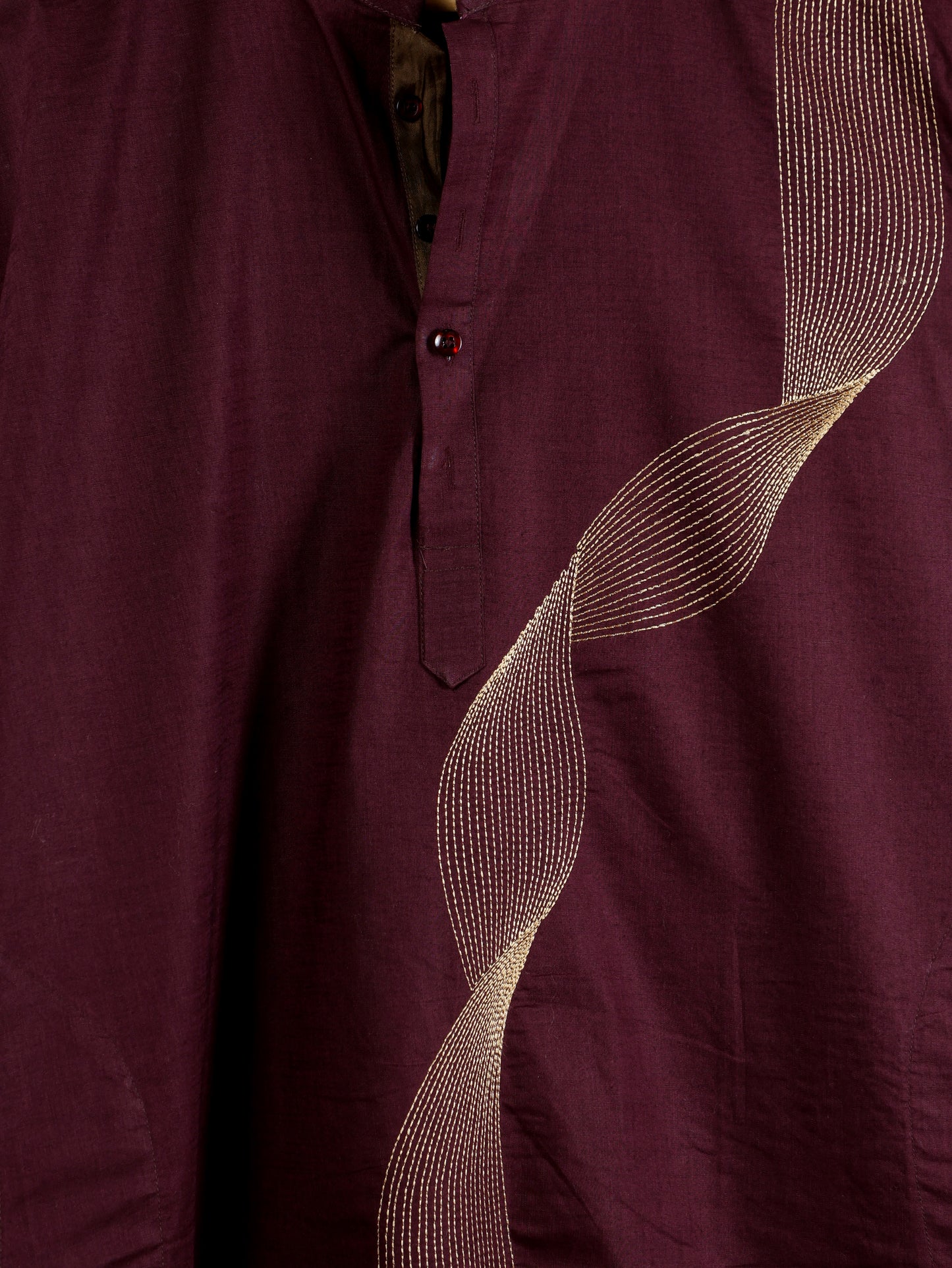 Illusion only Kurta-Regal Maroon