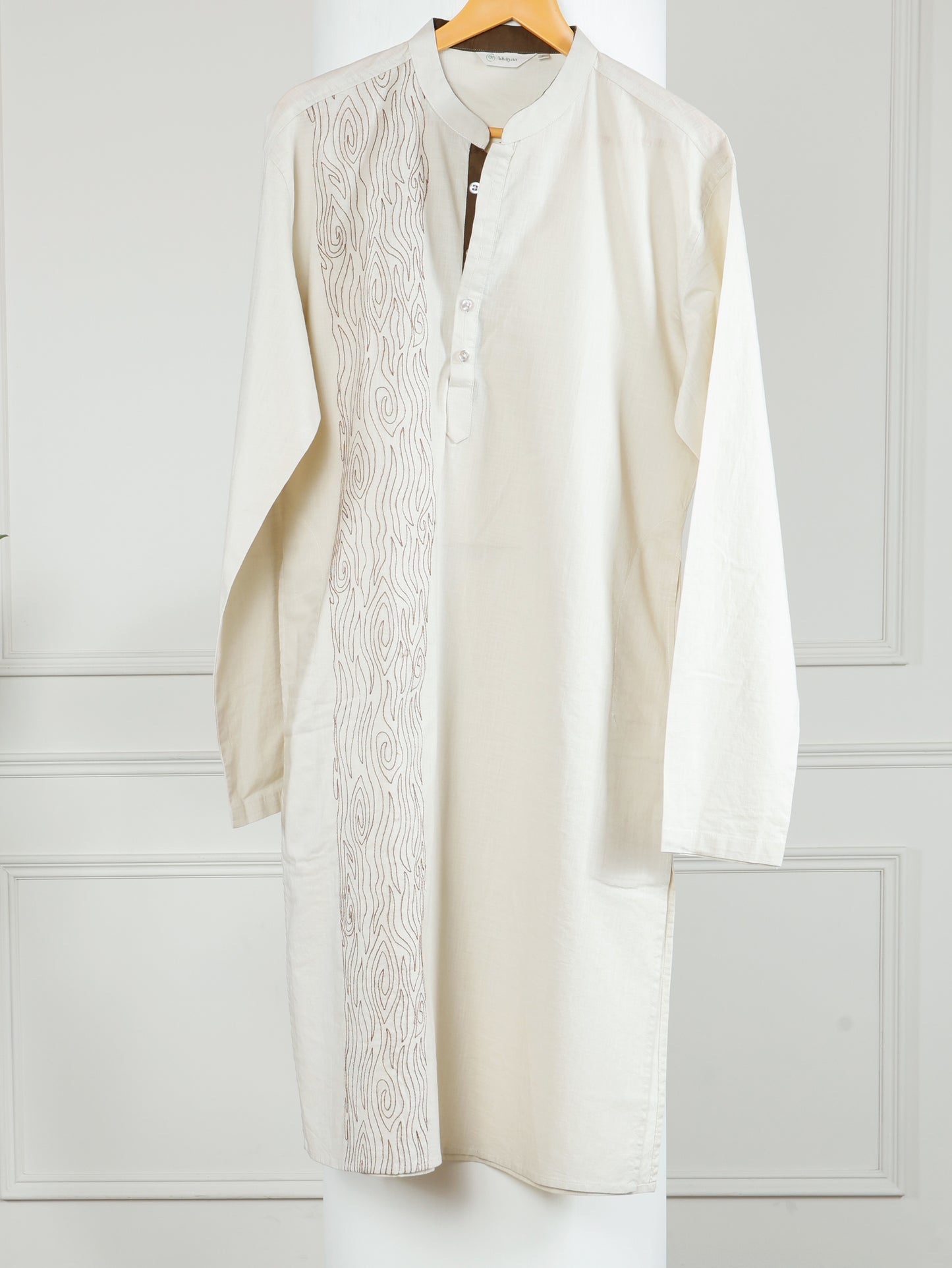 Waves Only Kurta-Ivory