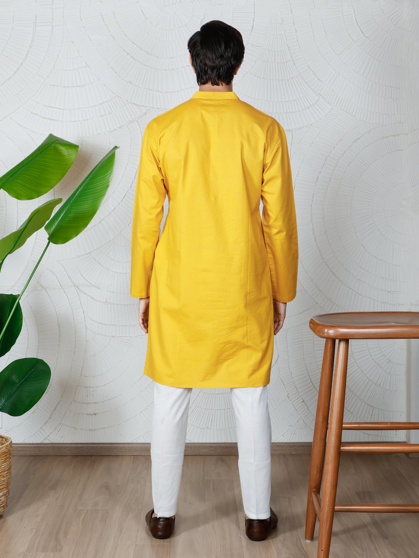 Waves Kurta and Pant Set-Sunshine