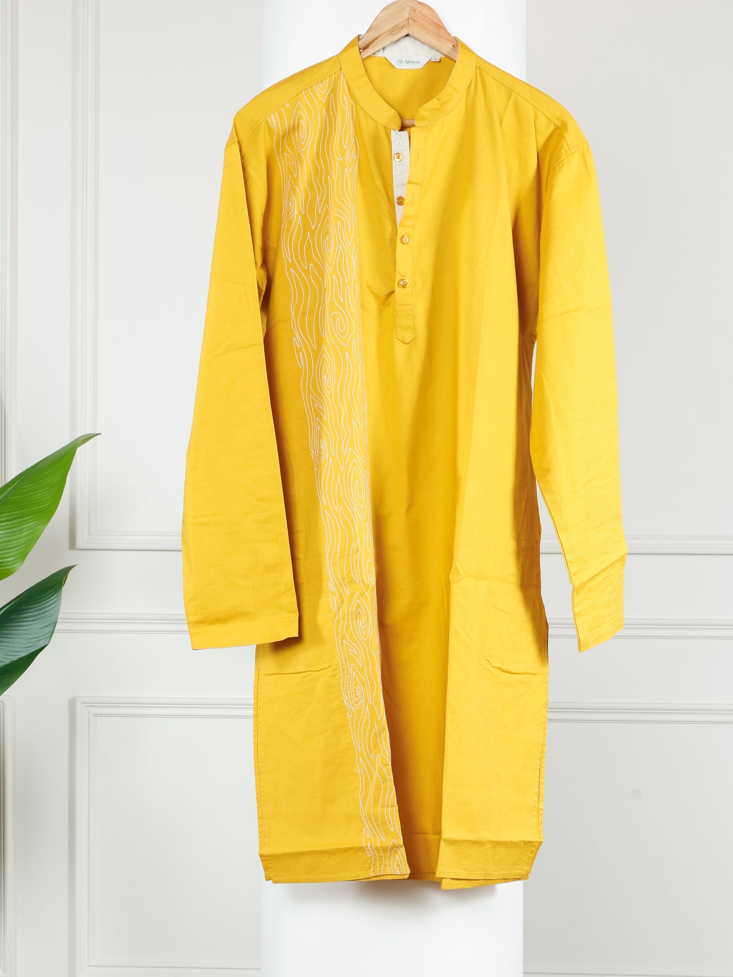 Waves Kurta and Pant Set-Sunshine