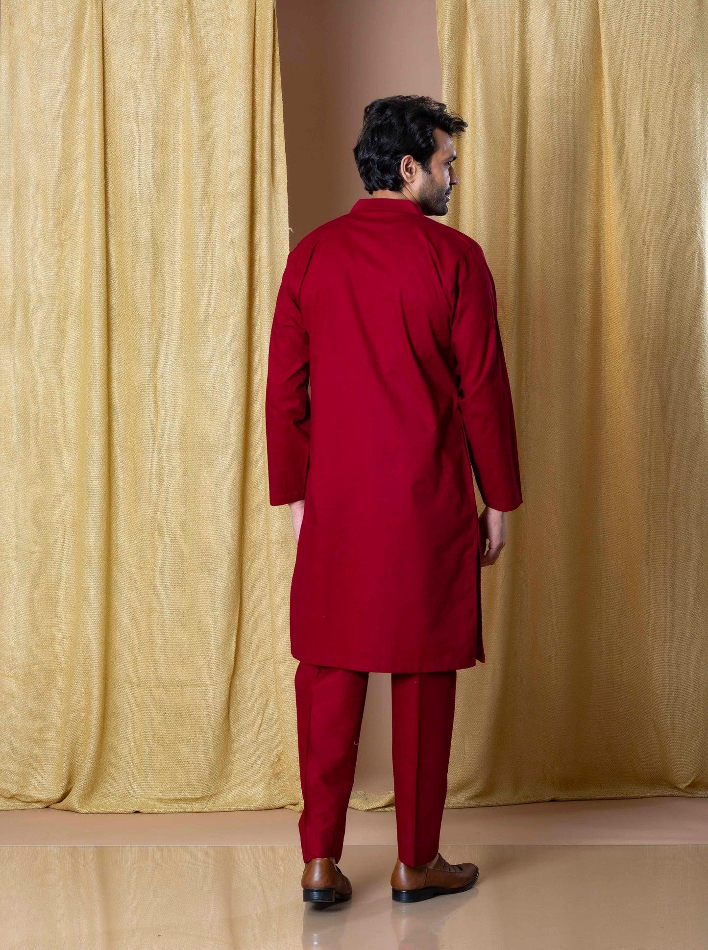 Burgundy Timeless Abstract Kurta