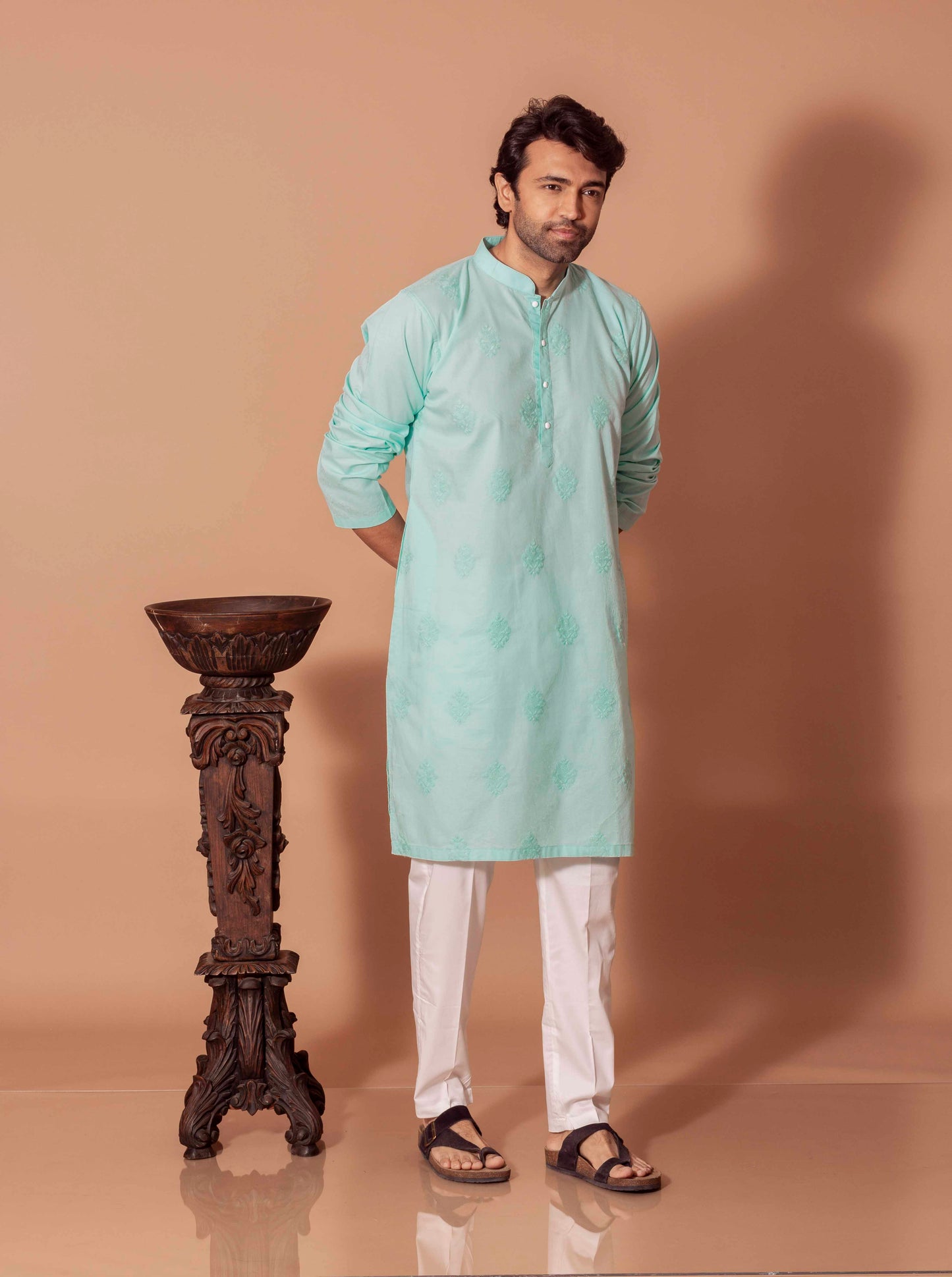 Blue Timeless Butta Craft(Only Kurta)