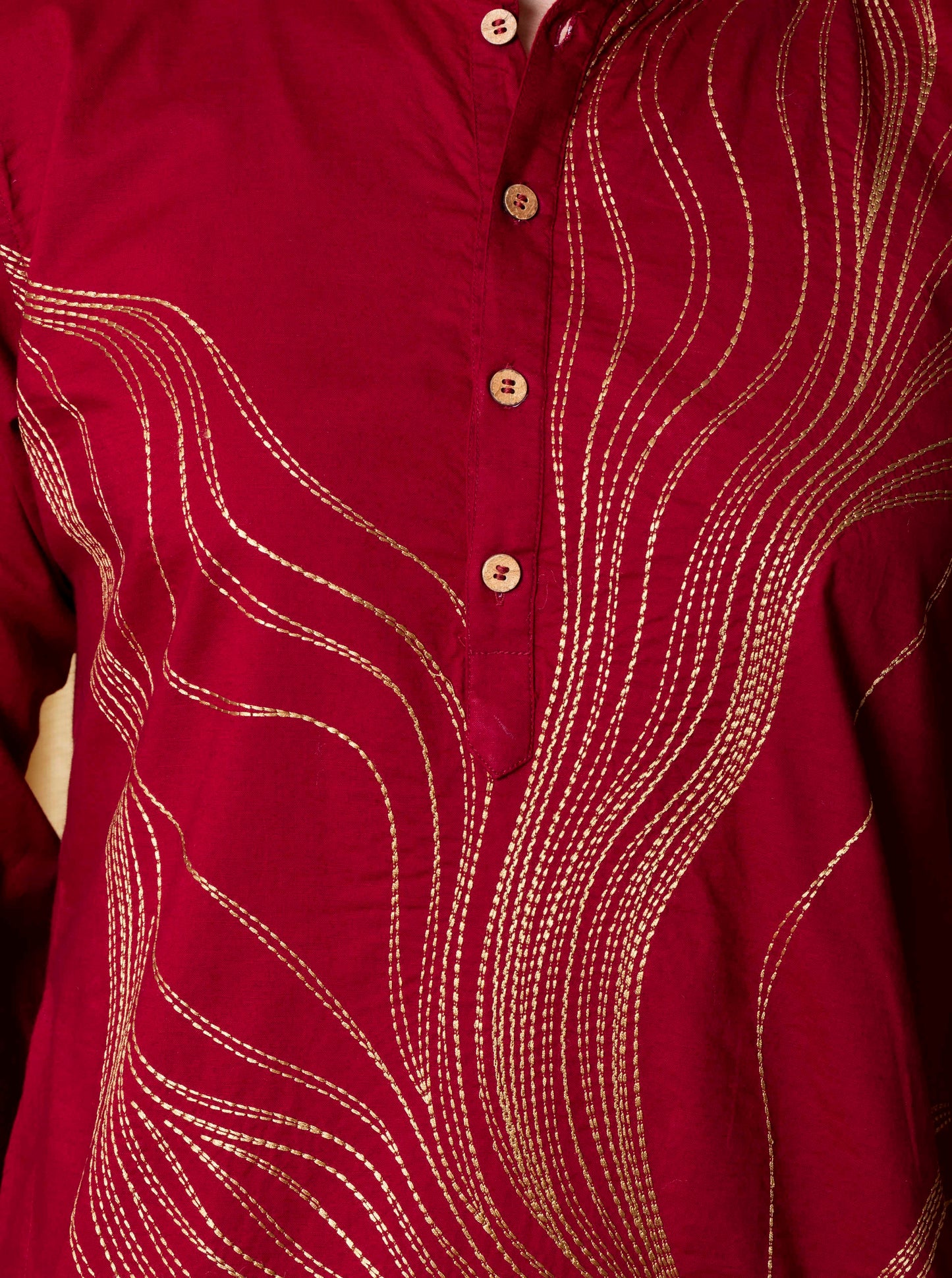 Burgundy Timeless Abstract Kurta