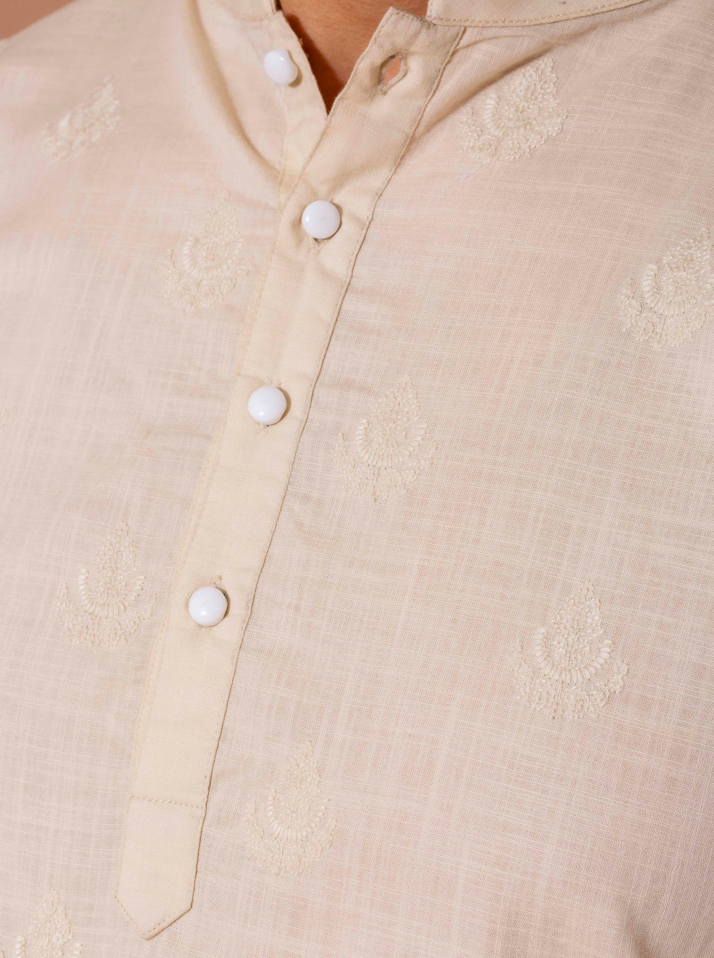 Beige Aqua Sequence Kurta