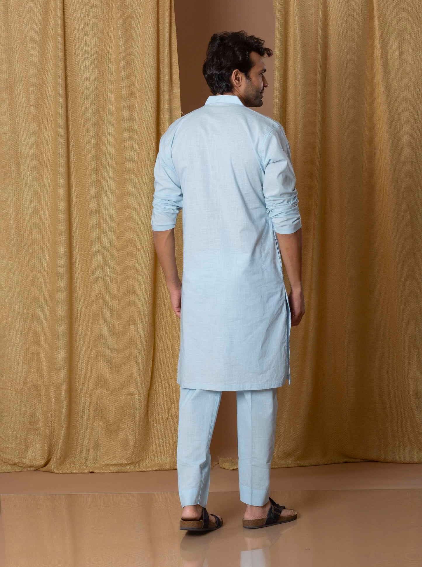 Powder Blue Mirror Kurta