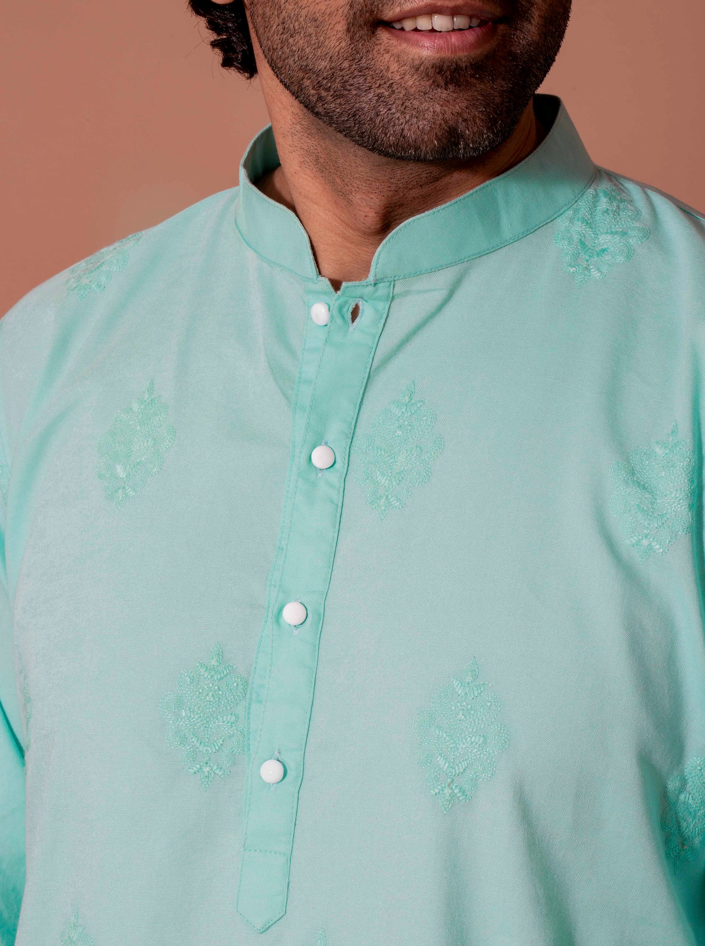 Blue Timeless Butta Craft(Only Kurta)