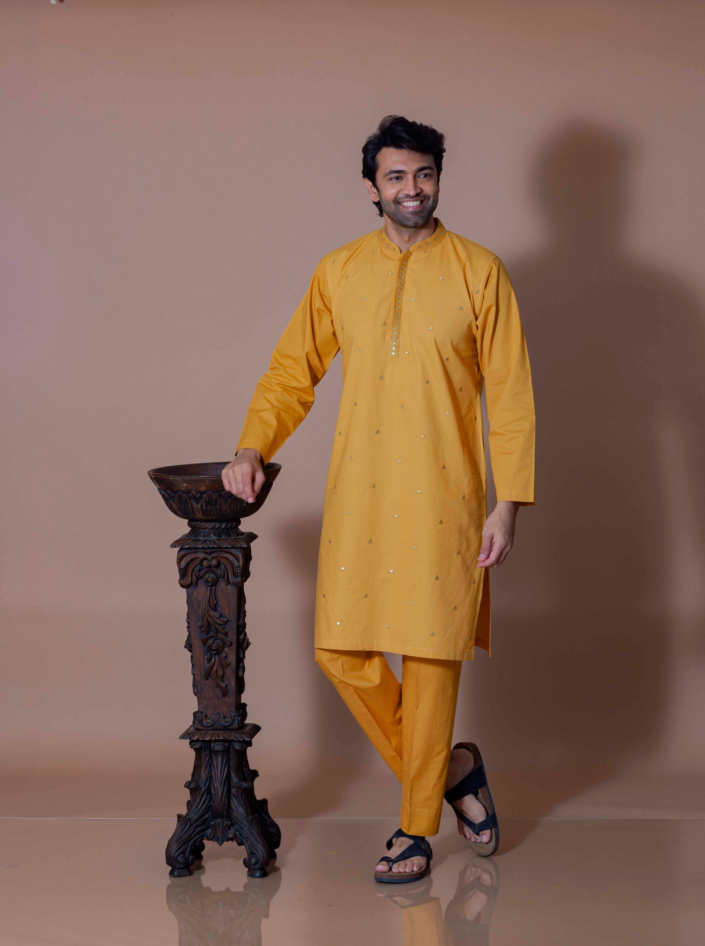 Sunshine Regal Foil Kurta