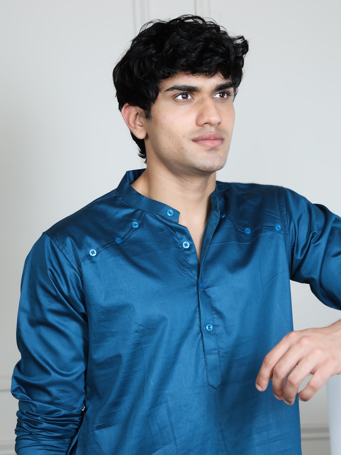 Pathani Set-Brown Blue