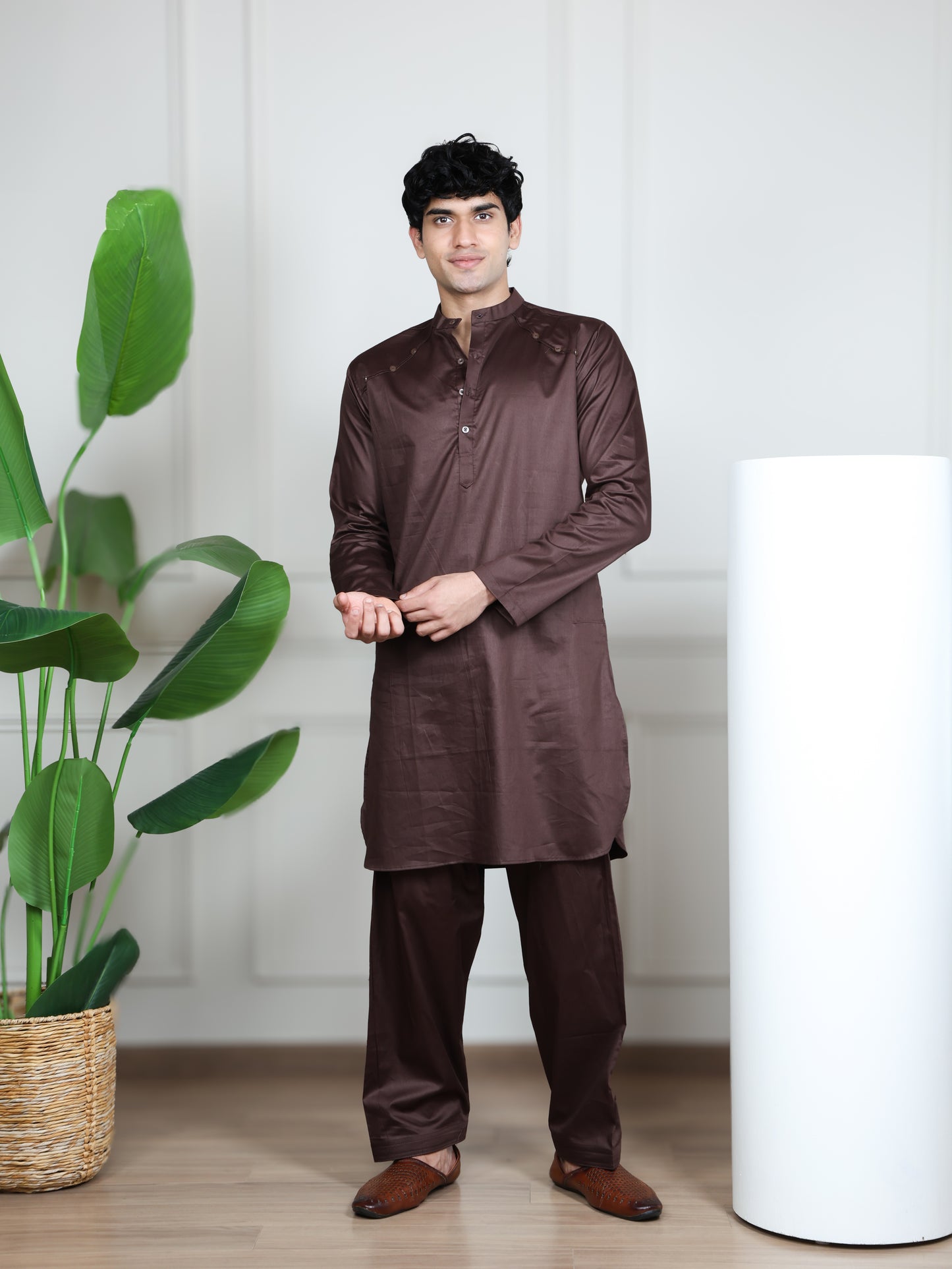 Pathani Set-Brown