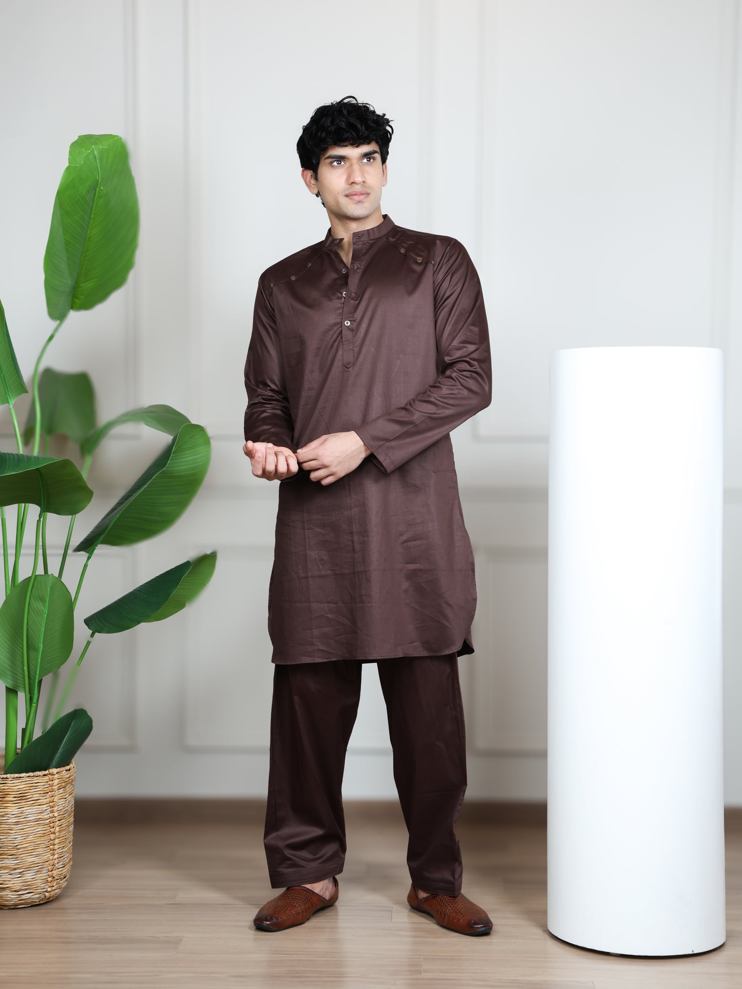 Pathani Set-Brown
