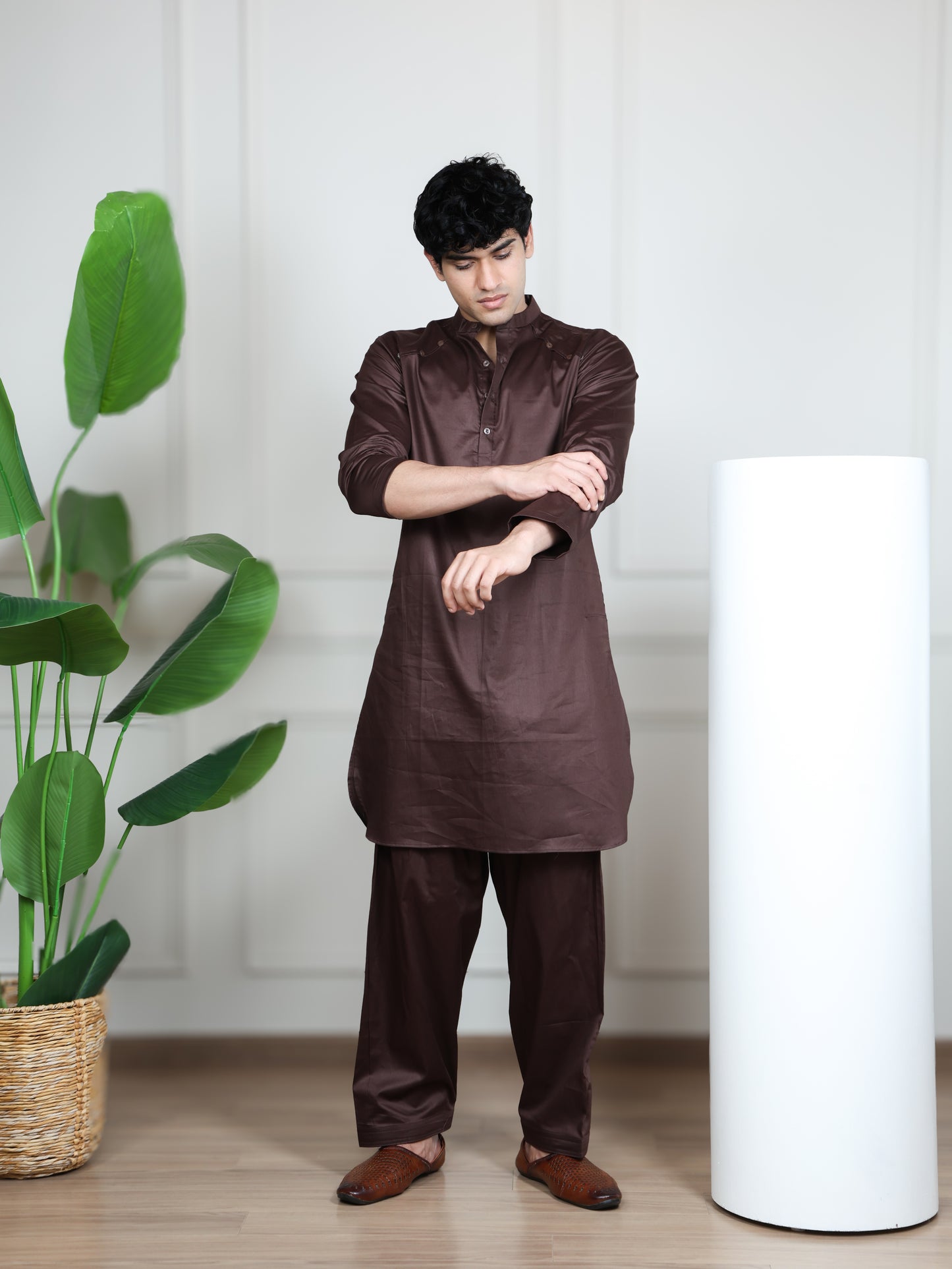 Pathani Set-Brown