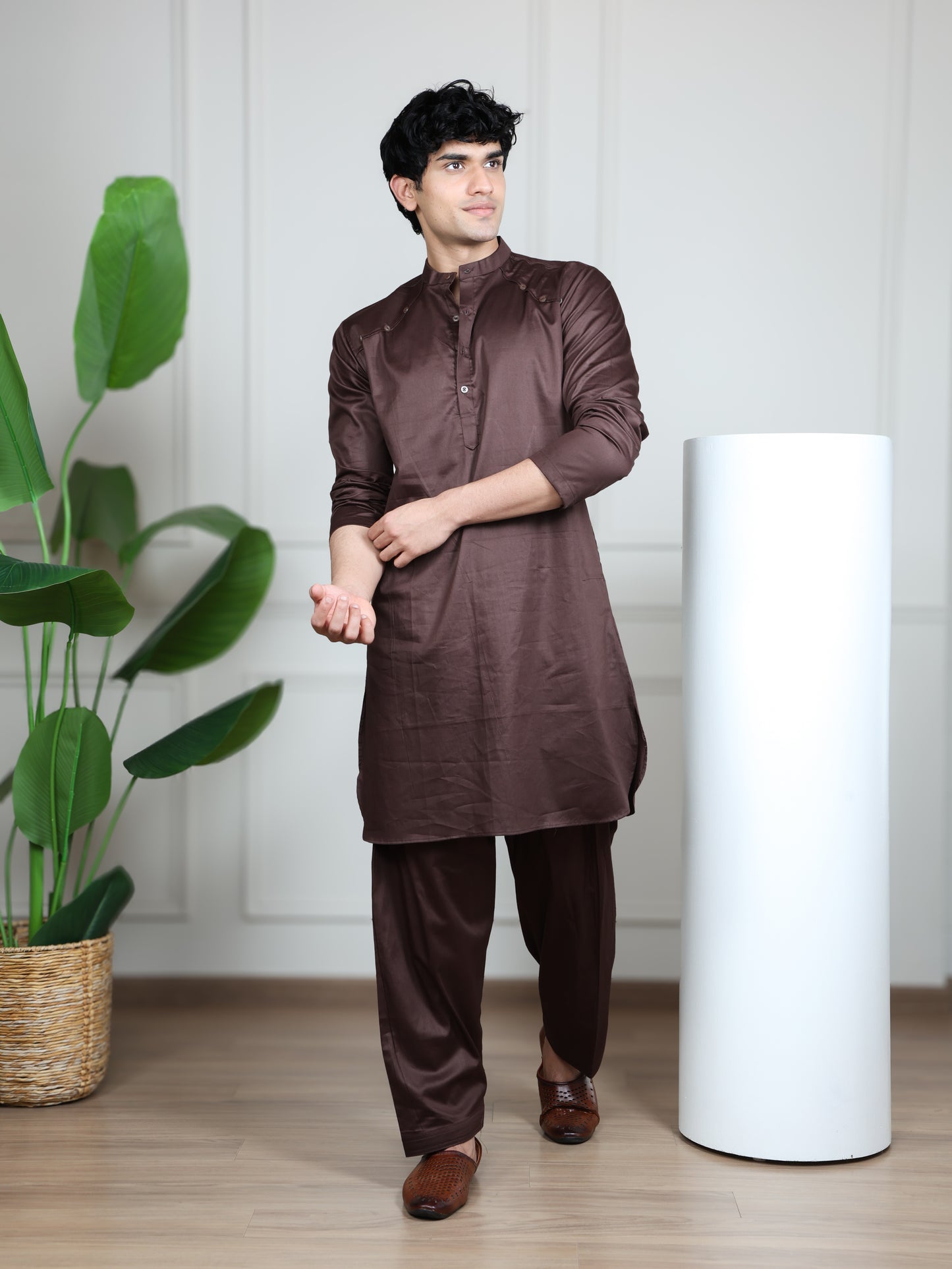 Pathani Set-Brown