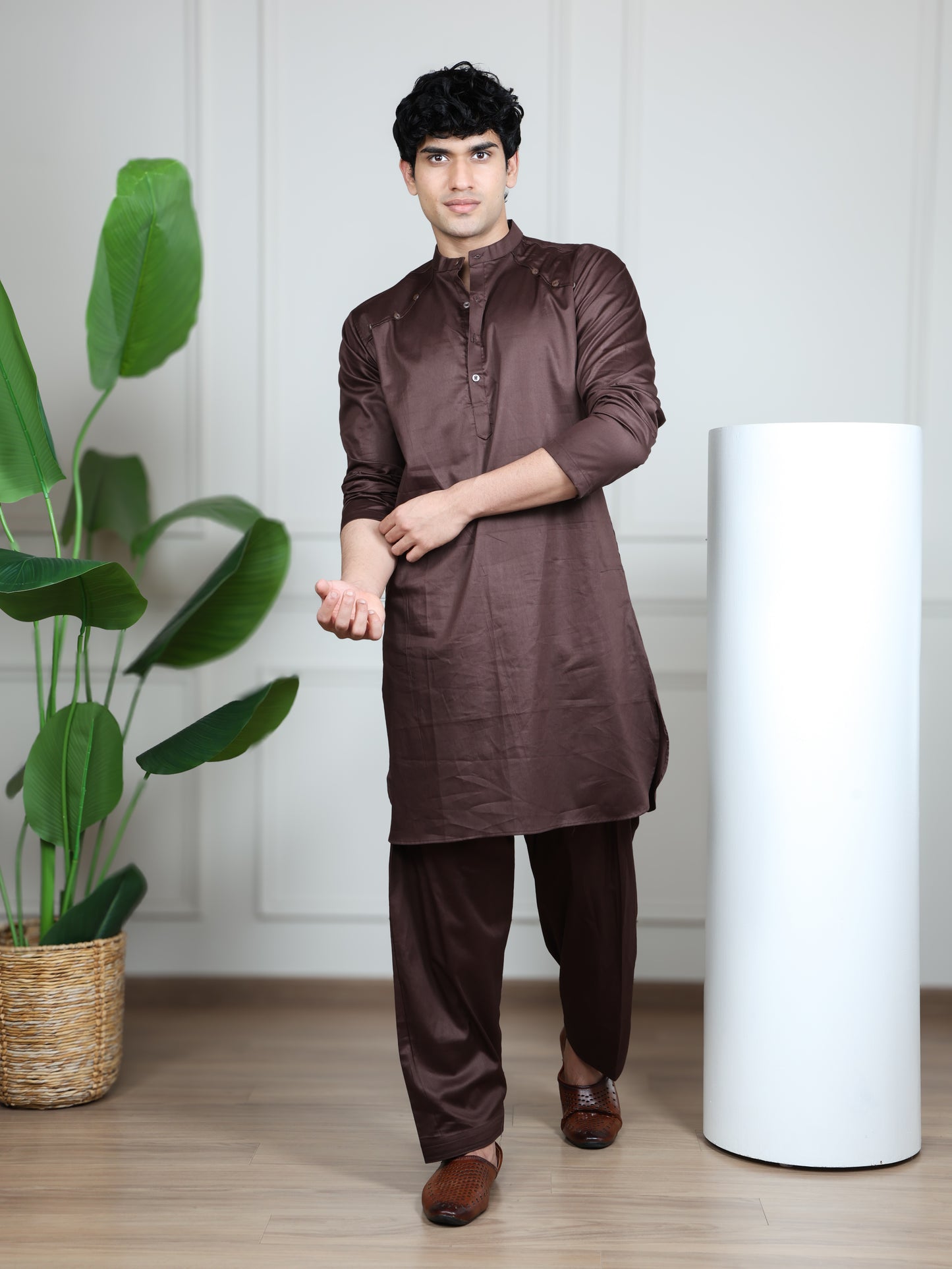 Pathani Set-Brown