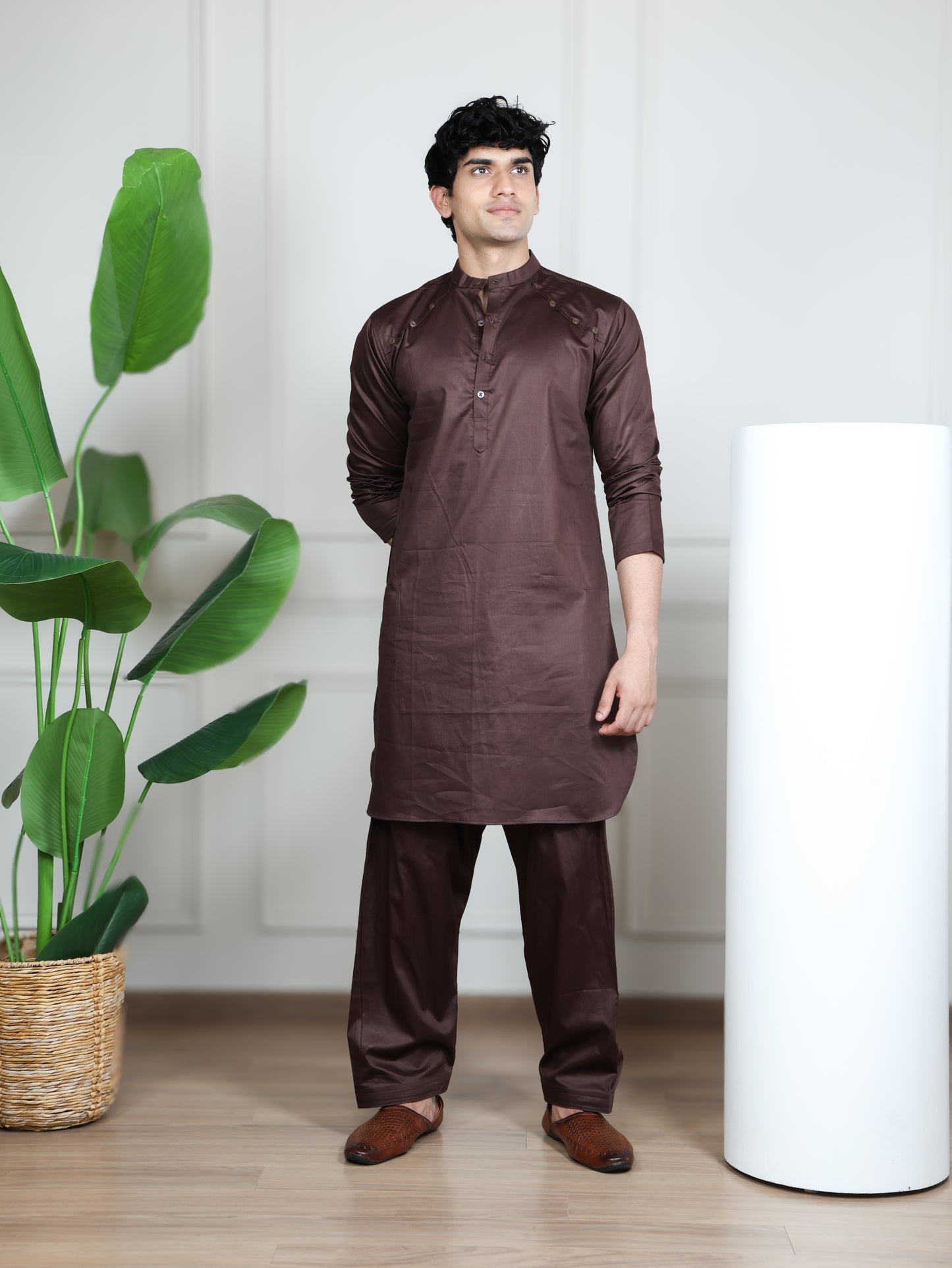 Pathani Set-Brown