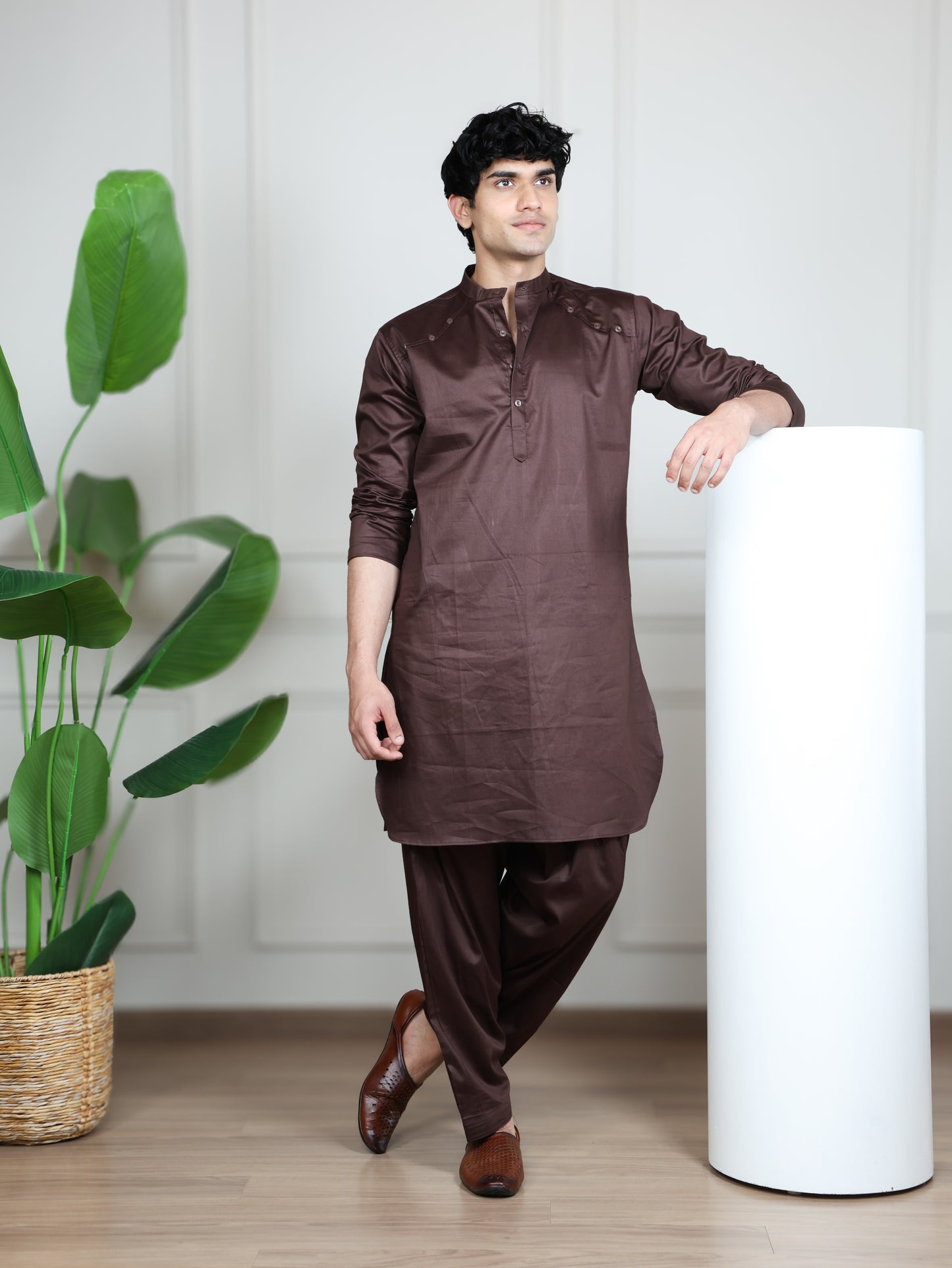 Pathani Set-Brown