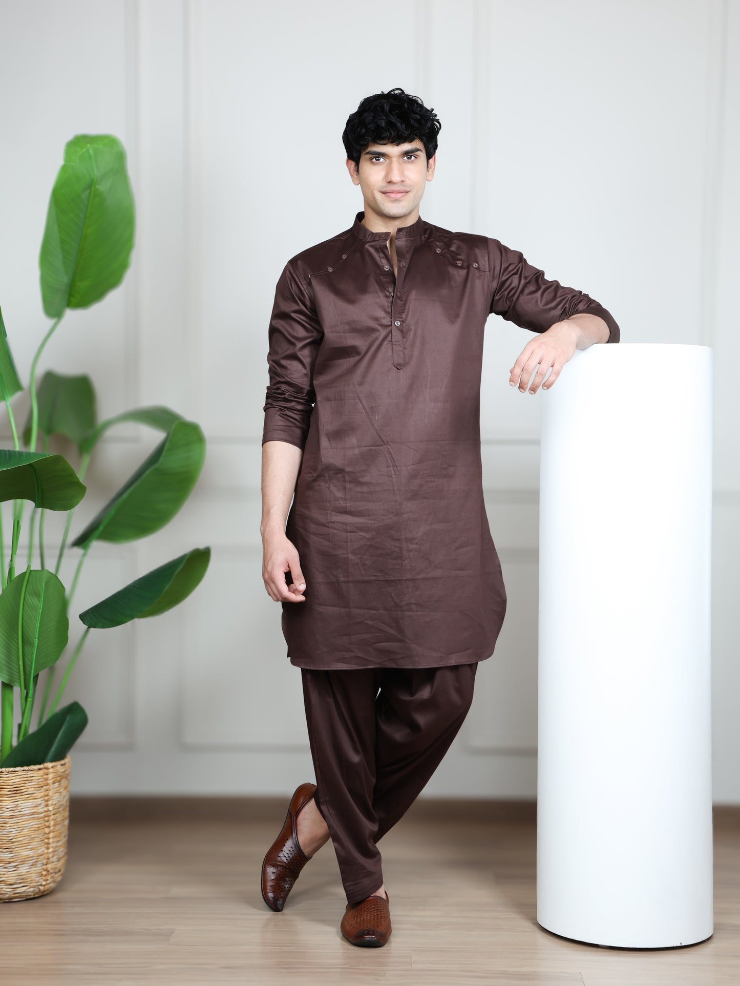 Pathani Set-Brown