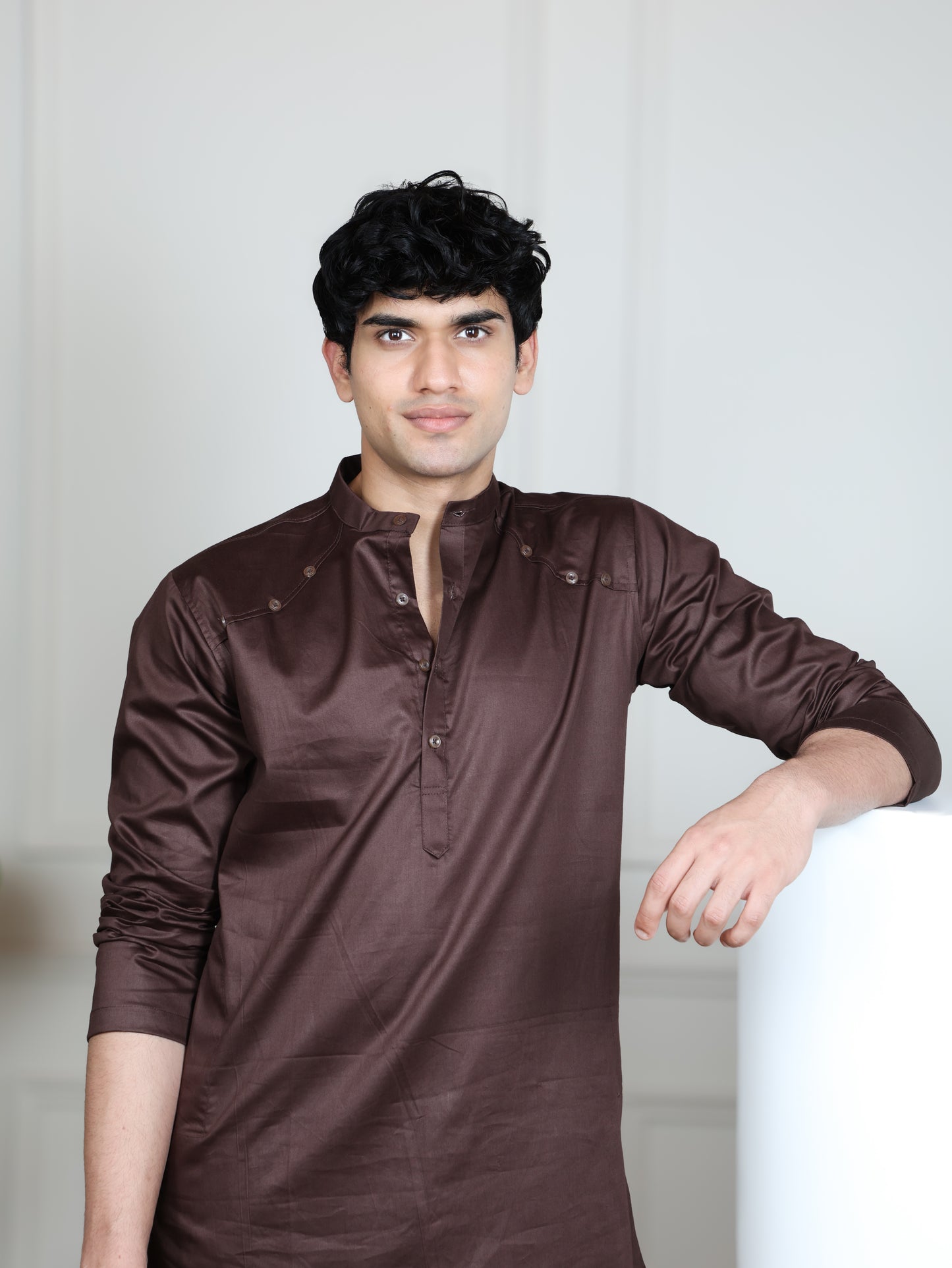 Pathani Set-Brown