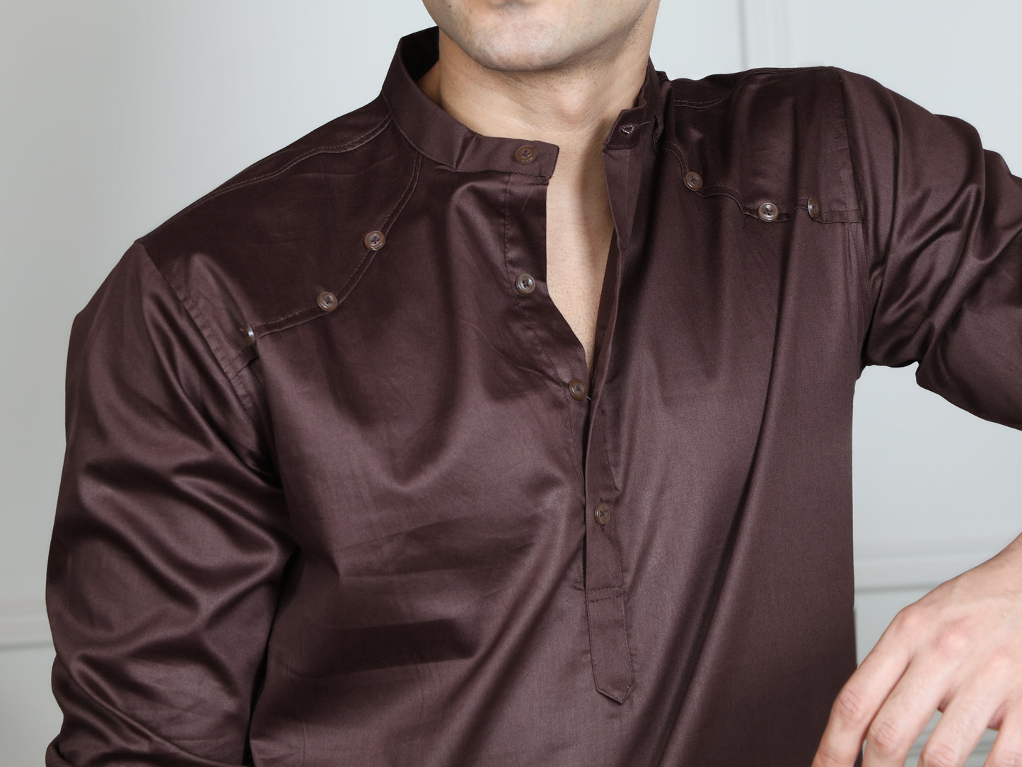 Pathani Set-Brown