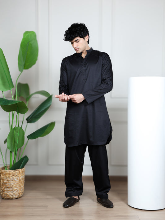 Pathani Set-Black