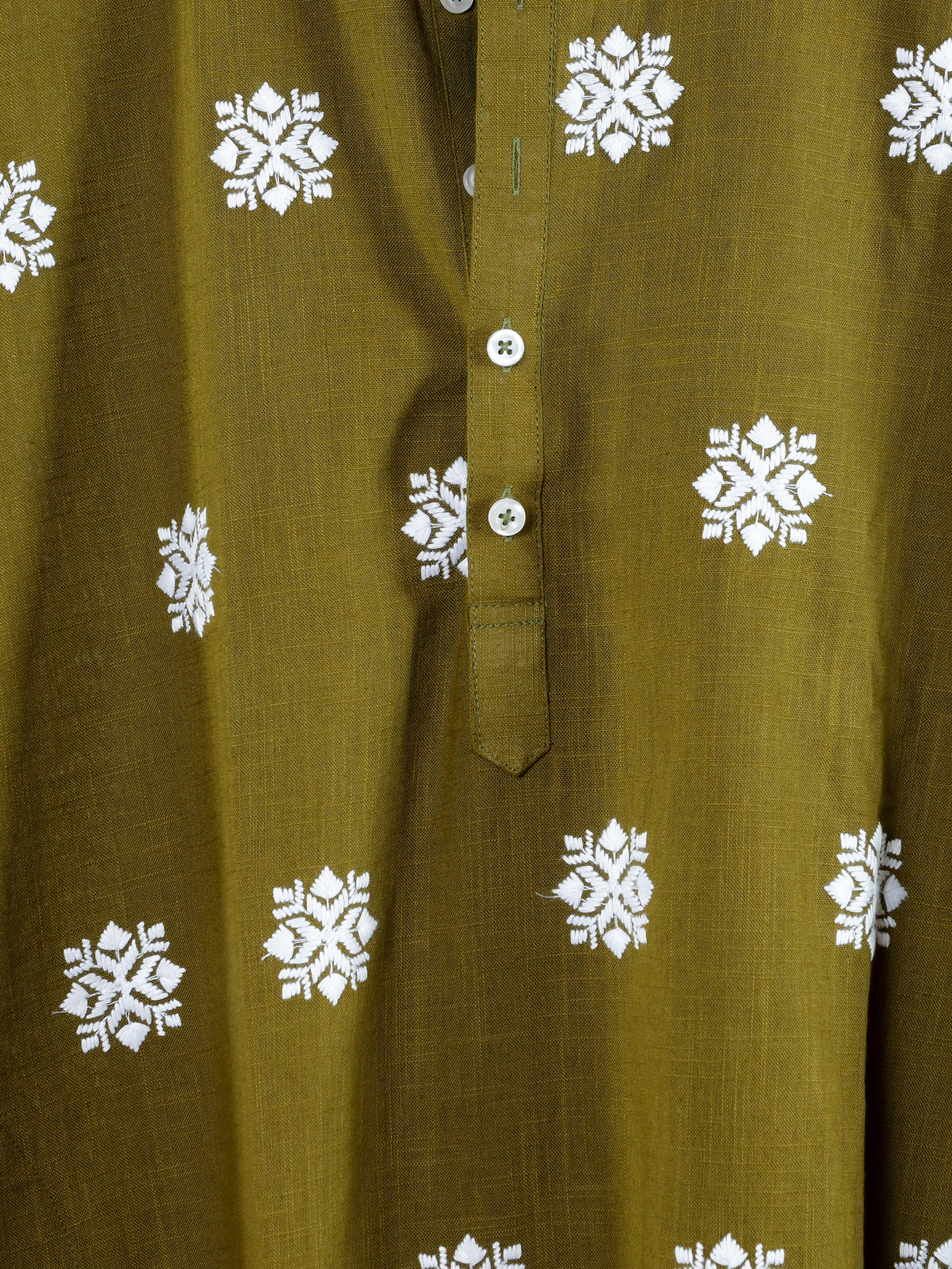Chikankari  Kurta and Pant Set-Mehendi