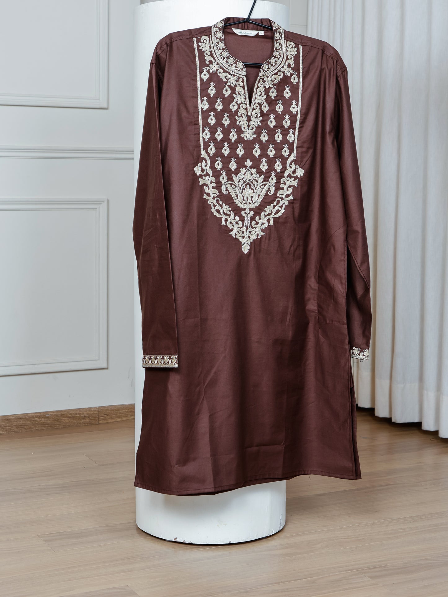 Royal Weave only Kurta - Walnut Brown