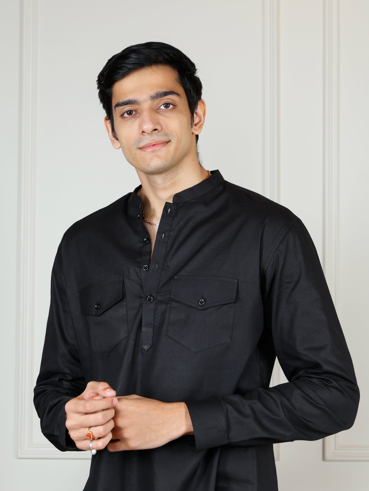 Black Cord Set with flared pants