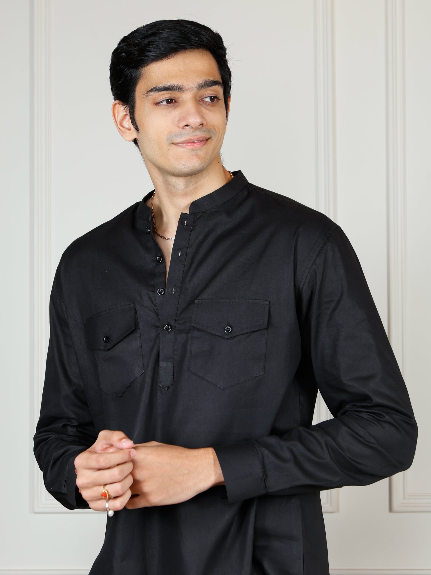 Black Cord Set with flared pants