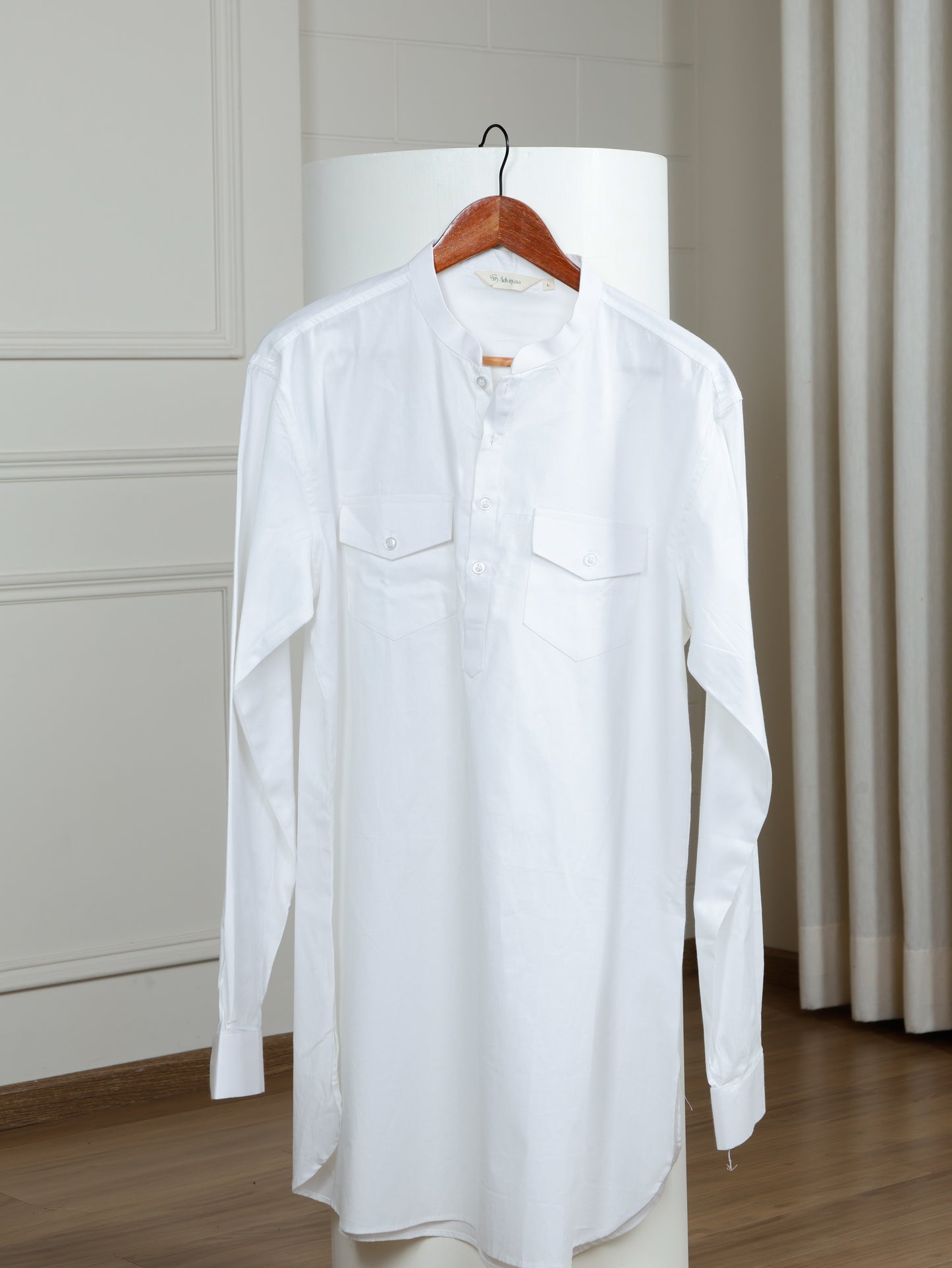 White Cord Set with flared pant
